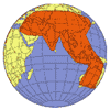 Insat 2E's wide beam coverage