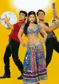 Aamir, Twinkle and Faisal Khan in Mela