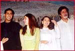 Abhishek, Kareena, Karisma and Amitabh at the launch of Refugee's music