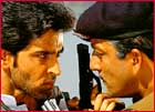 Hrithik Roshan and Sanjay Dutt in Mission Kashmir