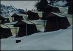 Auli with the GMVN log huts in the background